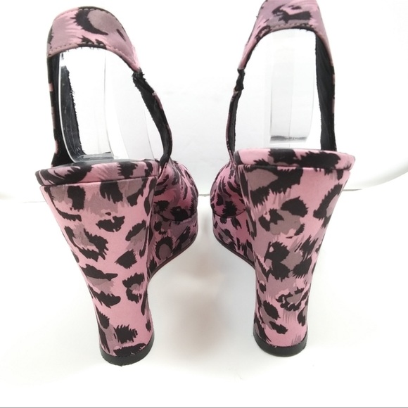ALICE + OLIVIA PinkAnimal Print Platform Sandals Size 8.5 - Picture 4 of 8